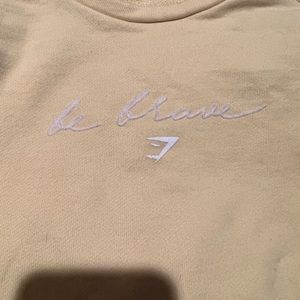 Brand new gym shark be brave yellow cropped shirt